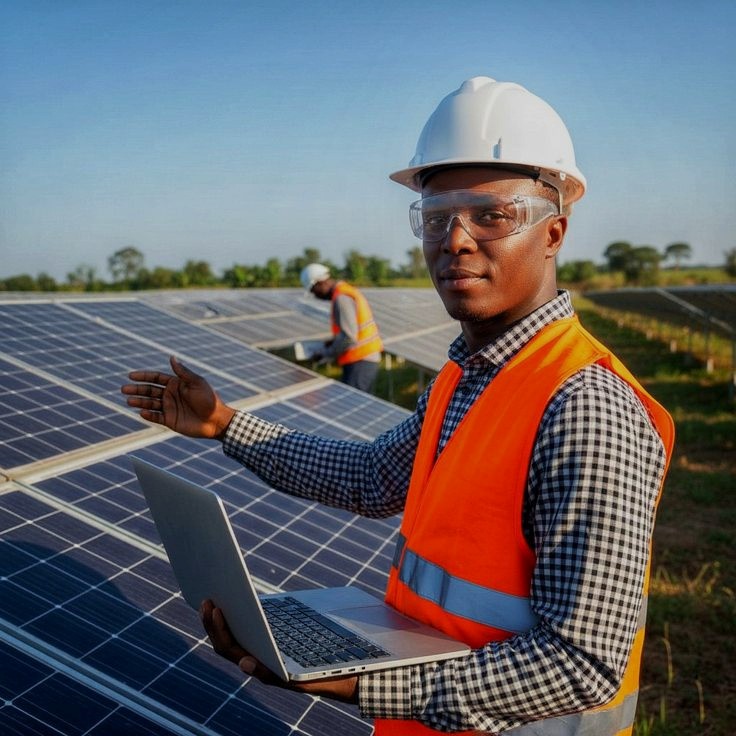 CIDERMAC solar engineer on site